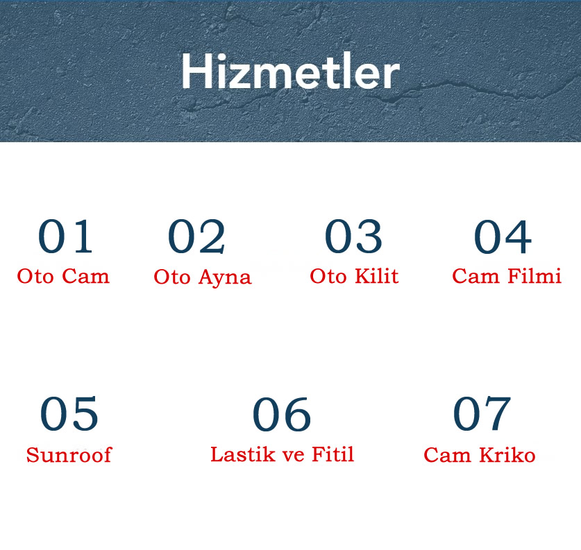 Nide Oto Cam Ayna Kriko Fitil Sunroof Hizmetleri